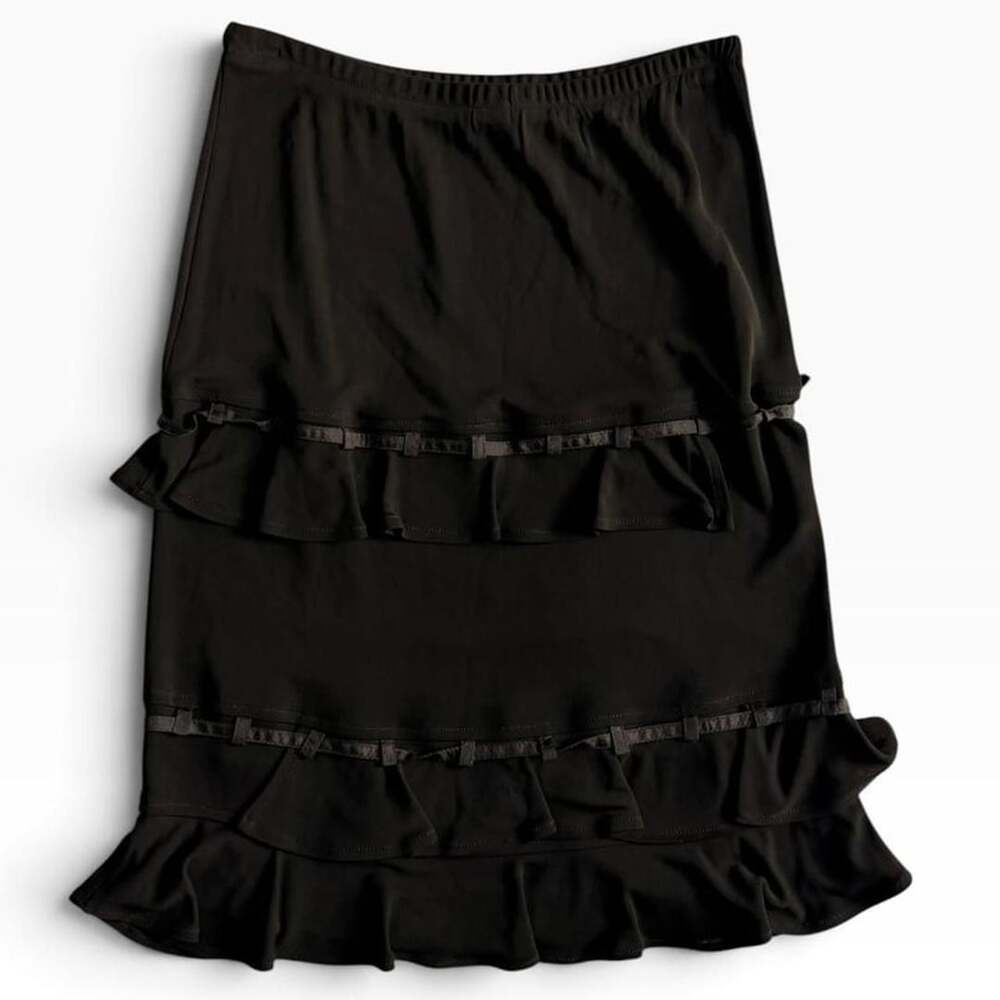 Tiar Los Angeles Black Ruffle Tiered Skirt